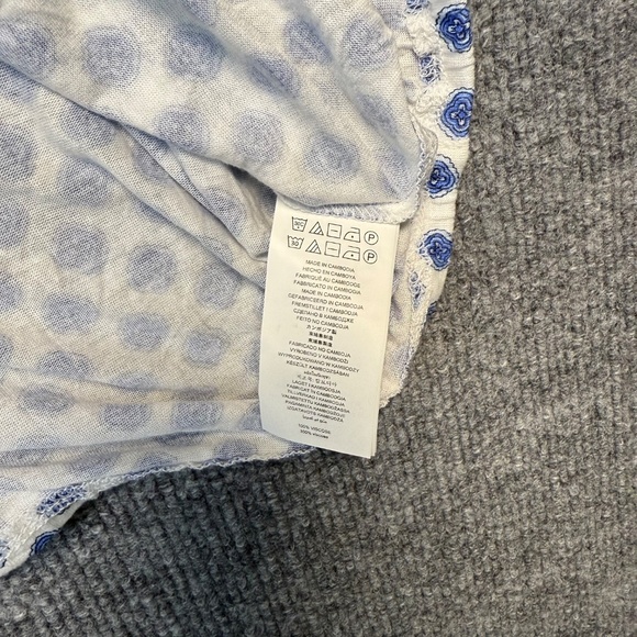 Michael Kors Blouse Womens Plus 2X White 3/4 Sleeves Round Neck Geometric NWT - Picture 4 of 7